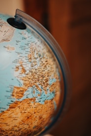 Close up of a globe