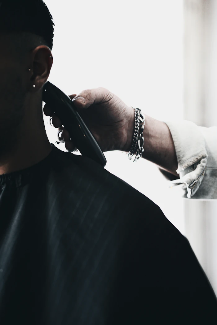 Portrait of barber Elias Cho