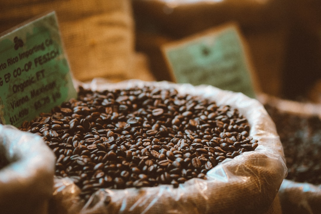 brown and black coffee beans