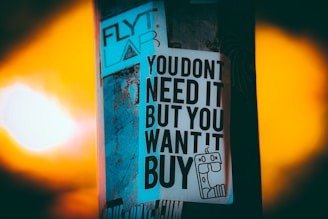 white and black quote board