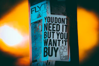 white and black quote board