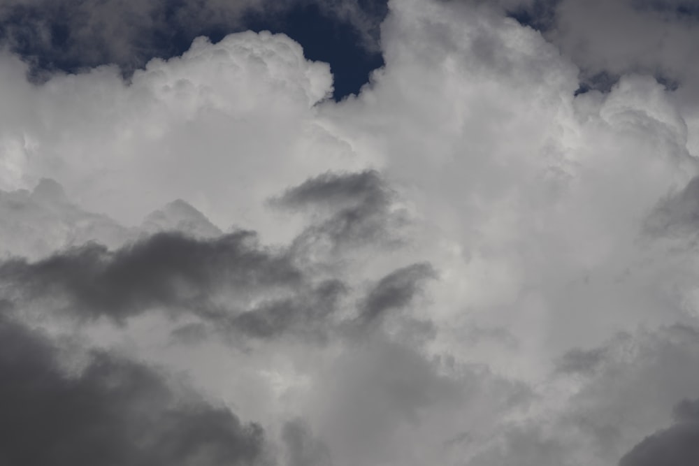 white clouds and blue sky