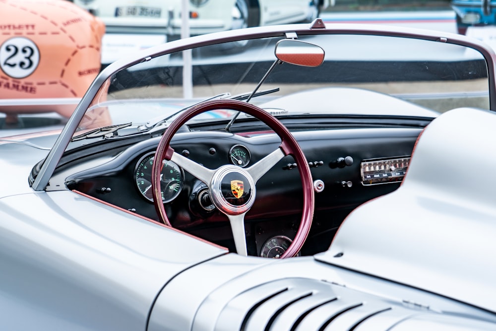 red and black car interior