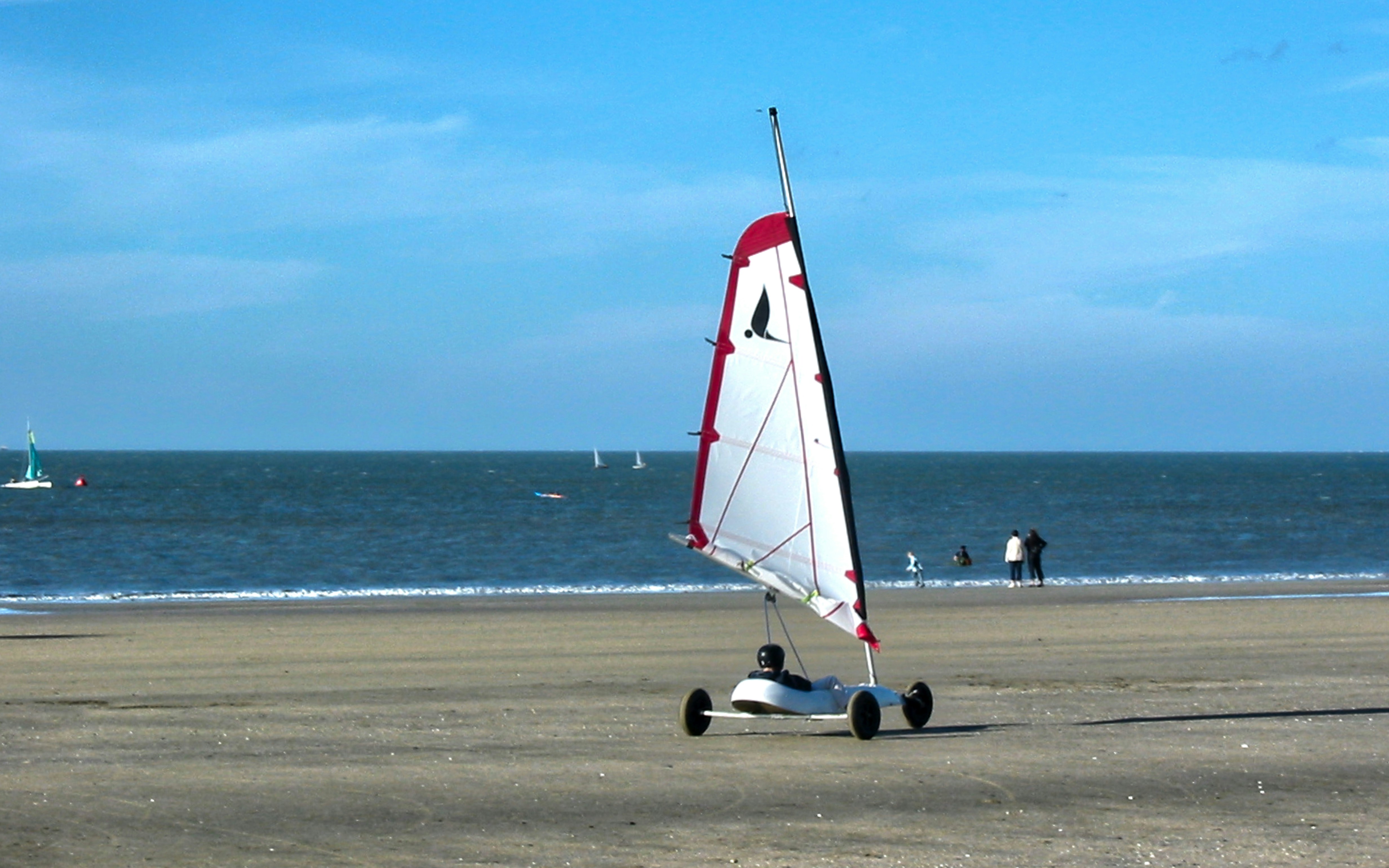 white and red sail boat on sea shore during daytime