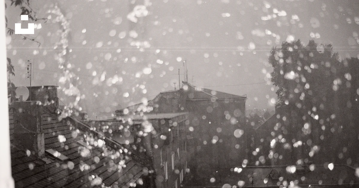 Grayscale photo of rain drops on glass photo – Free Rain Image on Unsplash