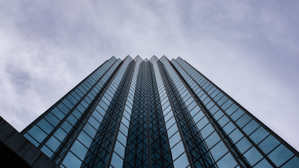 low angle photography of high rise building