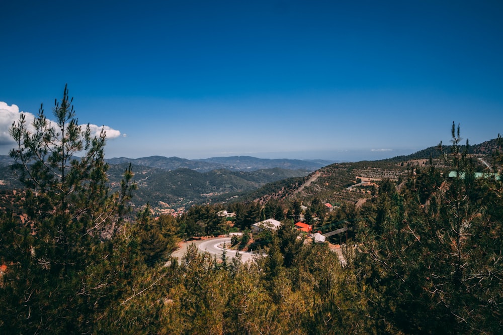 green trees and mountains under blue sky during daytime