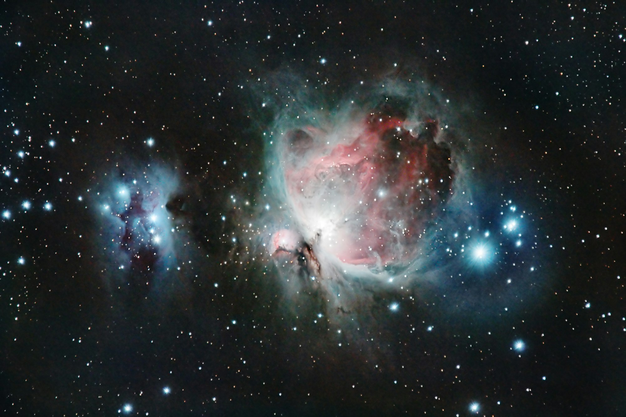 Bright Orion nebula, or M42 in deep space