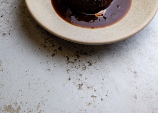 chocolate cake on white ceramic plate