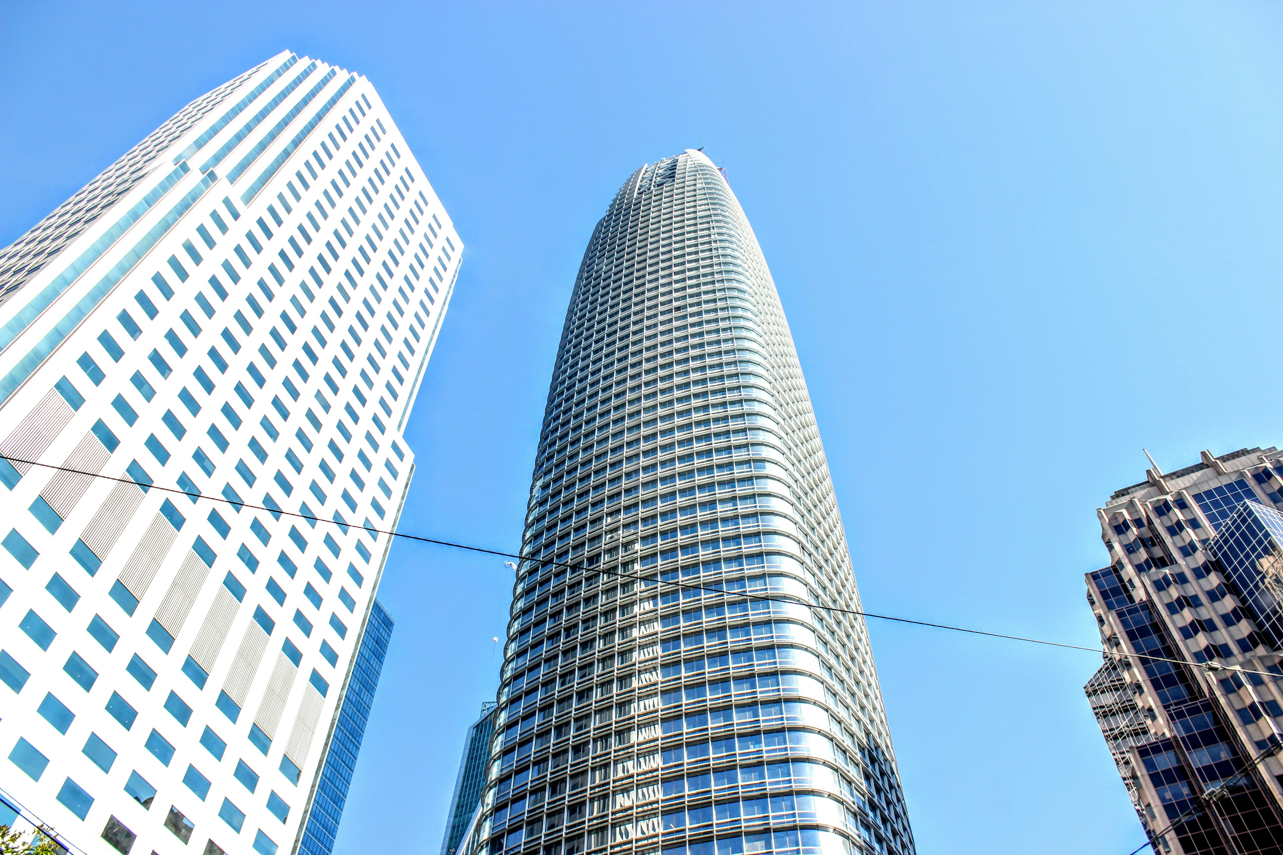 white and black high rise building