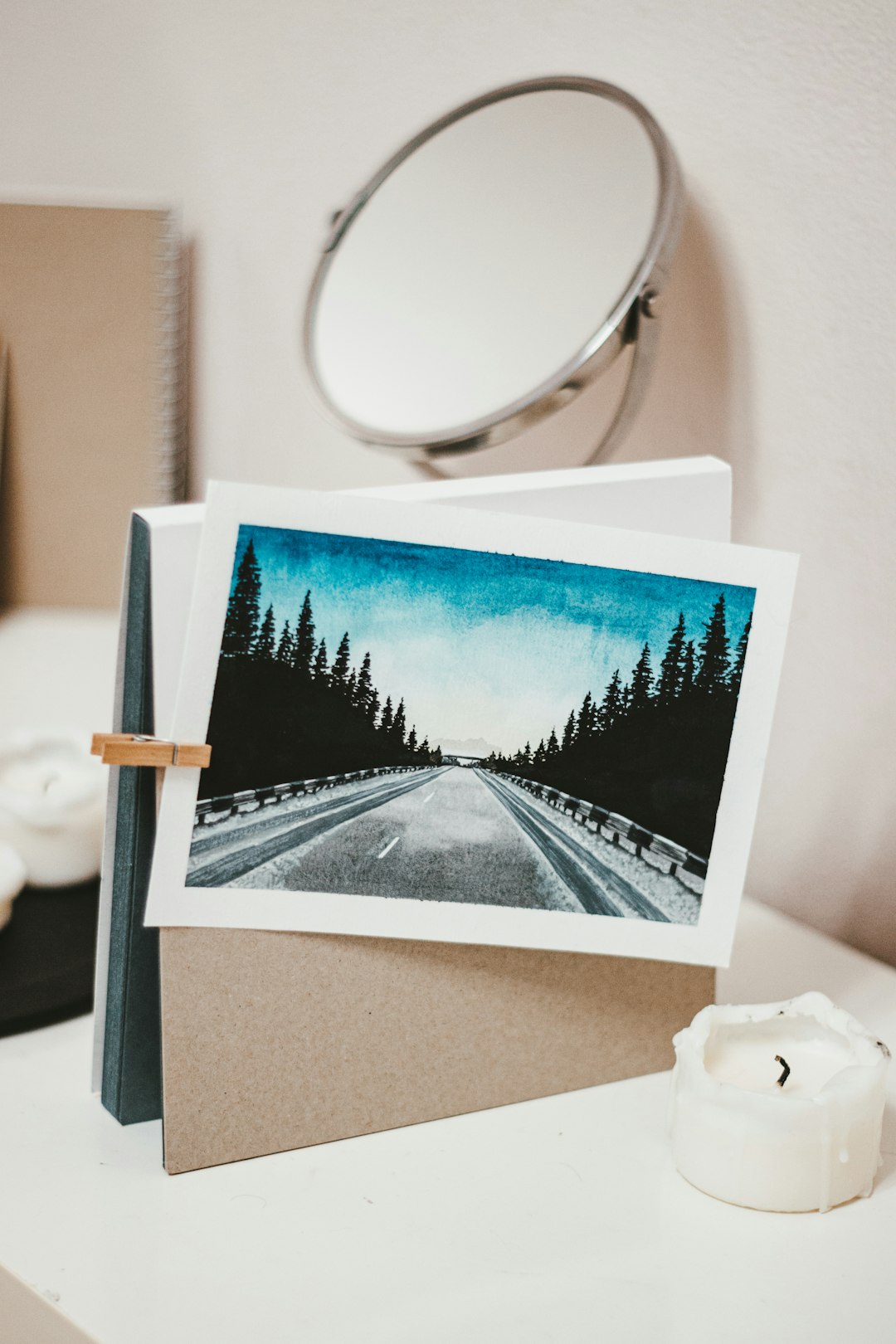 eiffel tower photo on white table