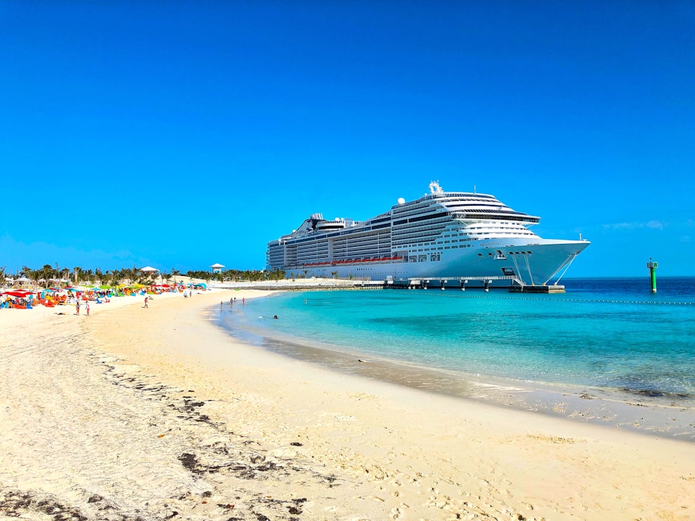 white cruise ship on sea during daytime