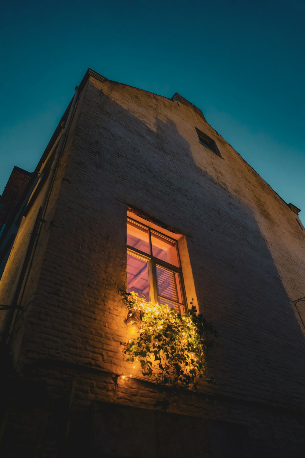 brown concrete building with brown wooden window