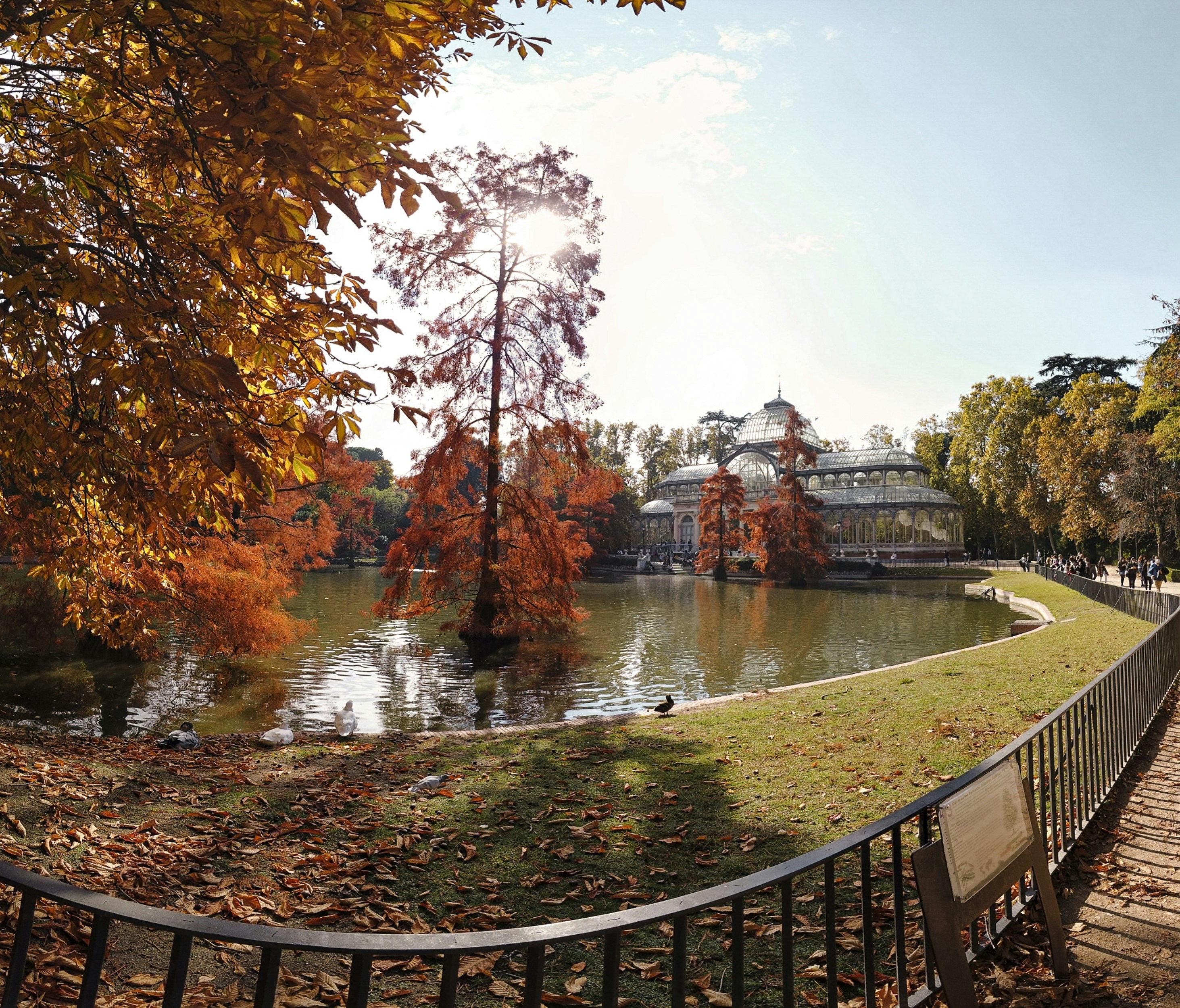 The Glass Palace in Retiro Park in Madrid, Spain