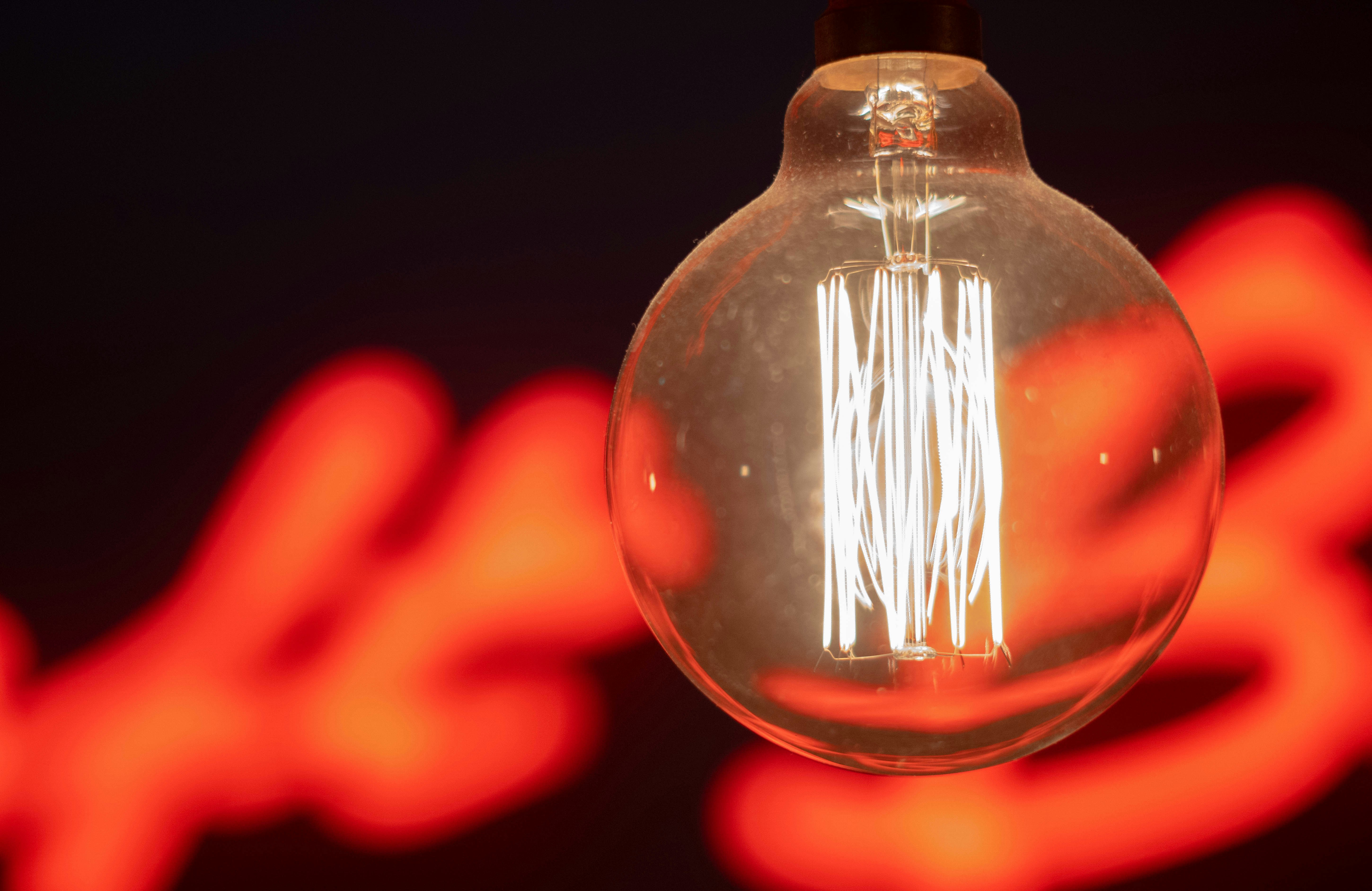 flickering light bulb