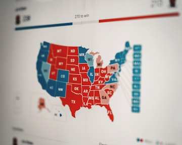 Screenshot of political US state map. Credit: Clay Banks https://unsplash.com/photos/BY-R0UNRE7w