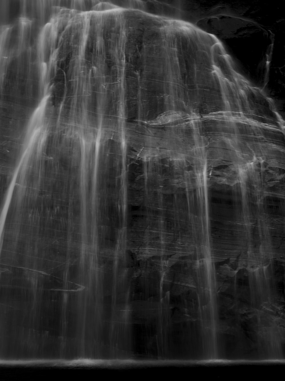 grayscale photo of a white textile