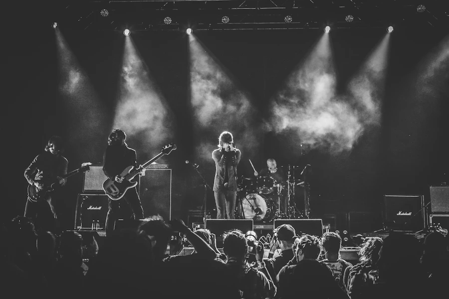 Band performing live on stage