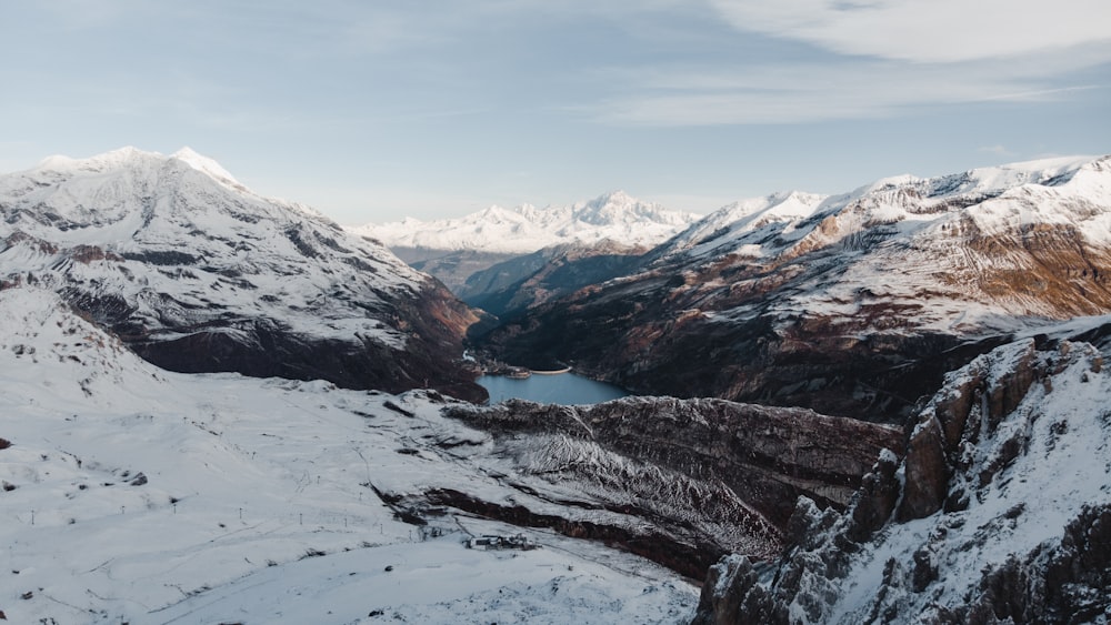 snow covered mountains during daytime