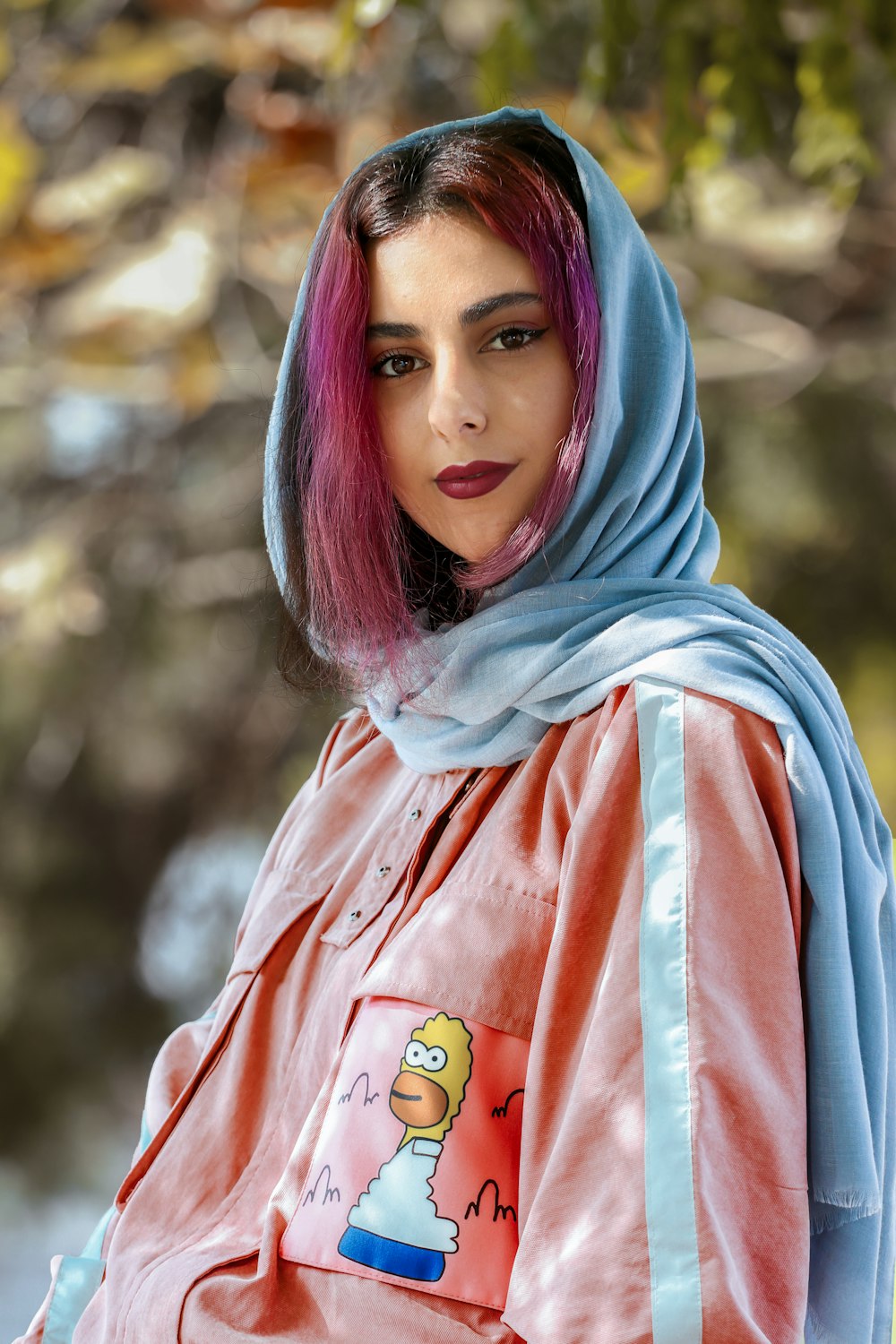 woman in pink and white hijab