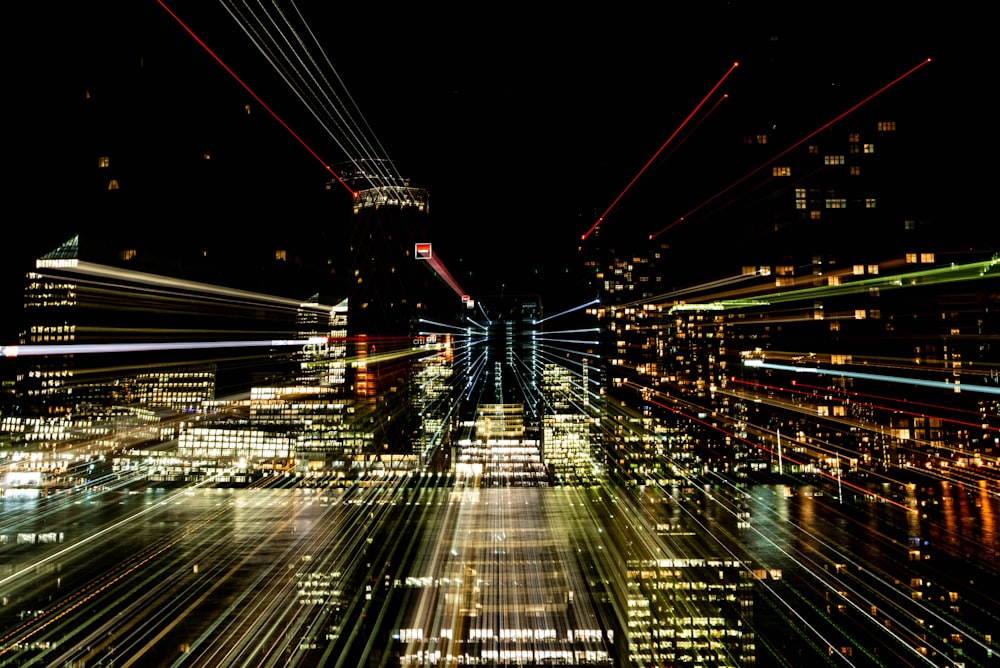 cars on road during night time