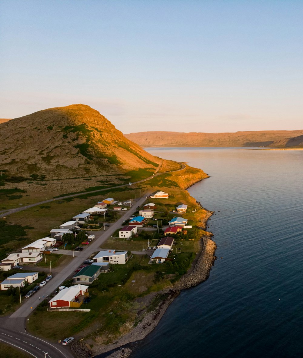 a body of water with a lot of houses on it