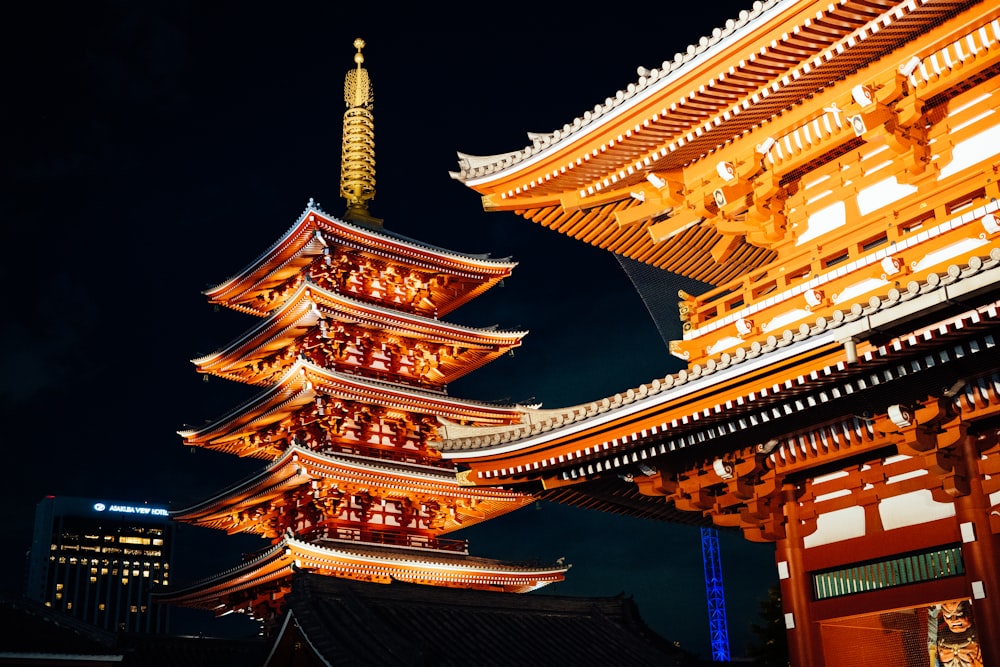 brown and black pagoda temple