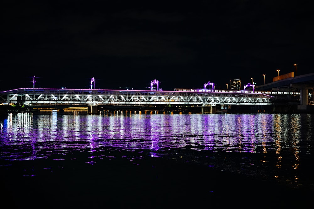 city lights turned on during night time