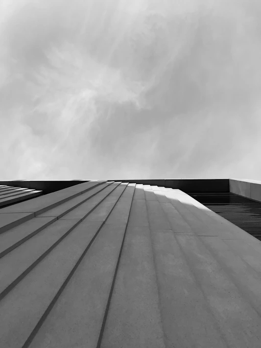 grayscale photo of high rise building