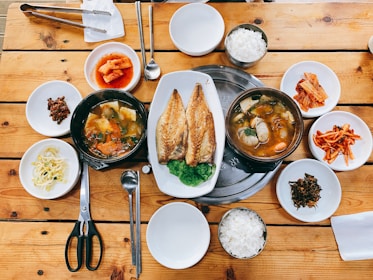 cooked food on white ceramic plate