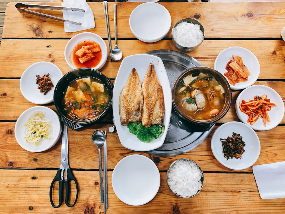 cooked food on white ceramic plate