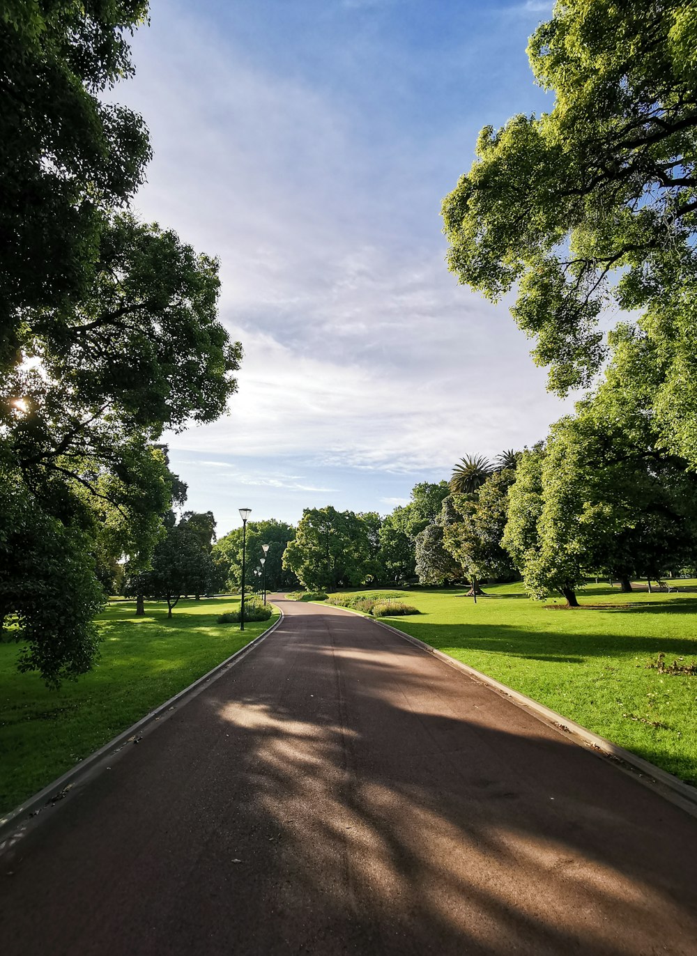 green grass field and trees under white clouds and blue sky during daytime