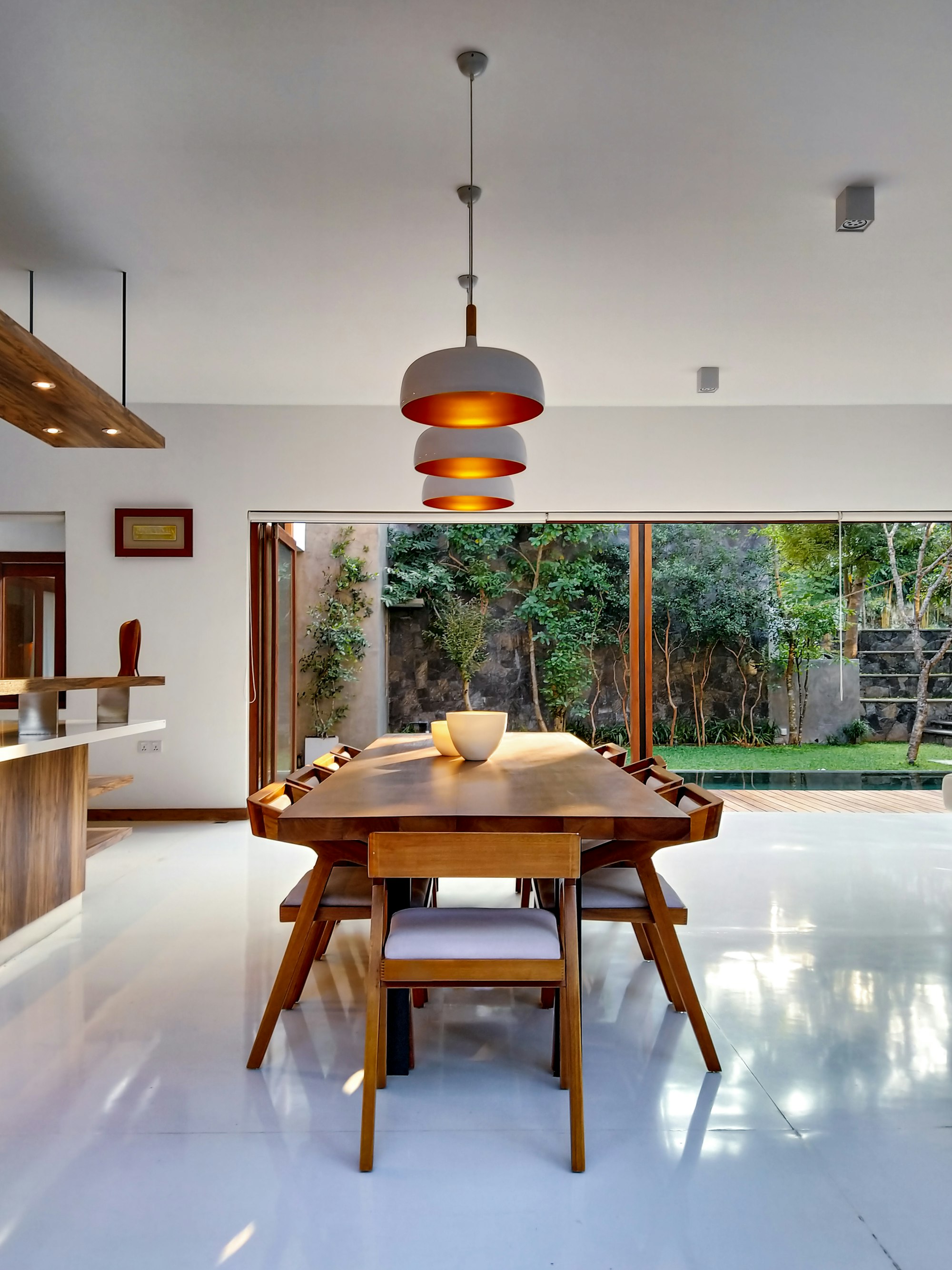 Interior shot of Dining space, in a personalized residence designed by Architect Damith Premathilake. - https://www.instagram.com/damithpremathilakearchitects/ Used Camera - Xiaomi Mi A3.