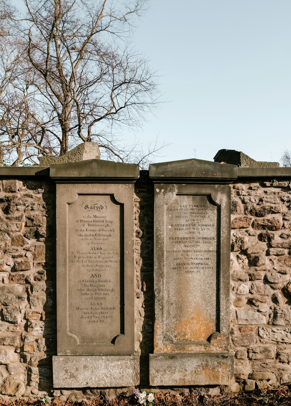 braune Betonmauer mit schwarzem Metallzaun