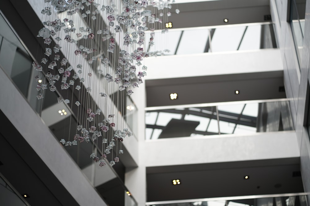 white and pink hanging decor