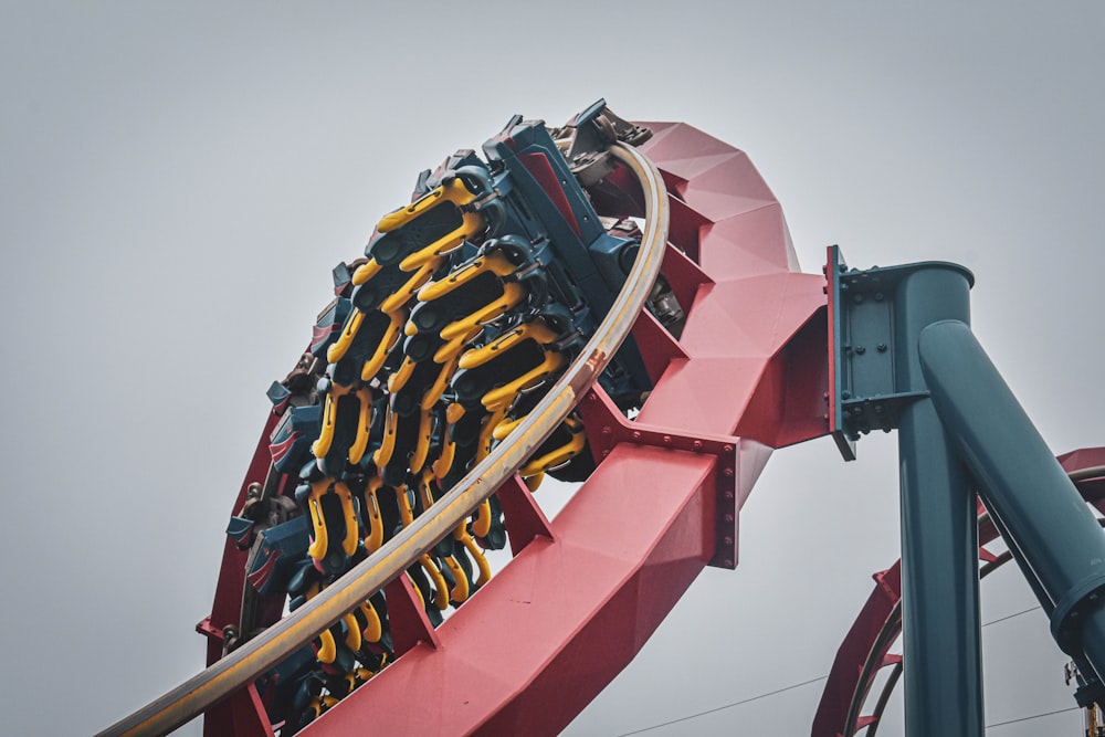 red and black metal tower