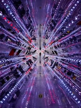 purple and white light fixture