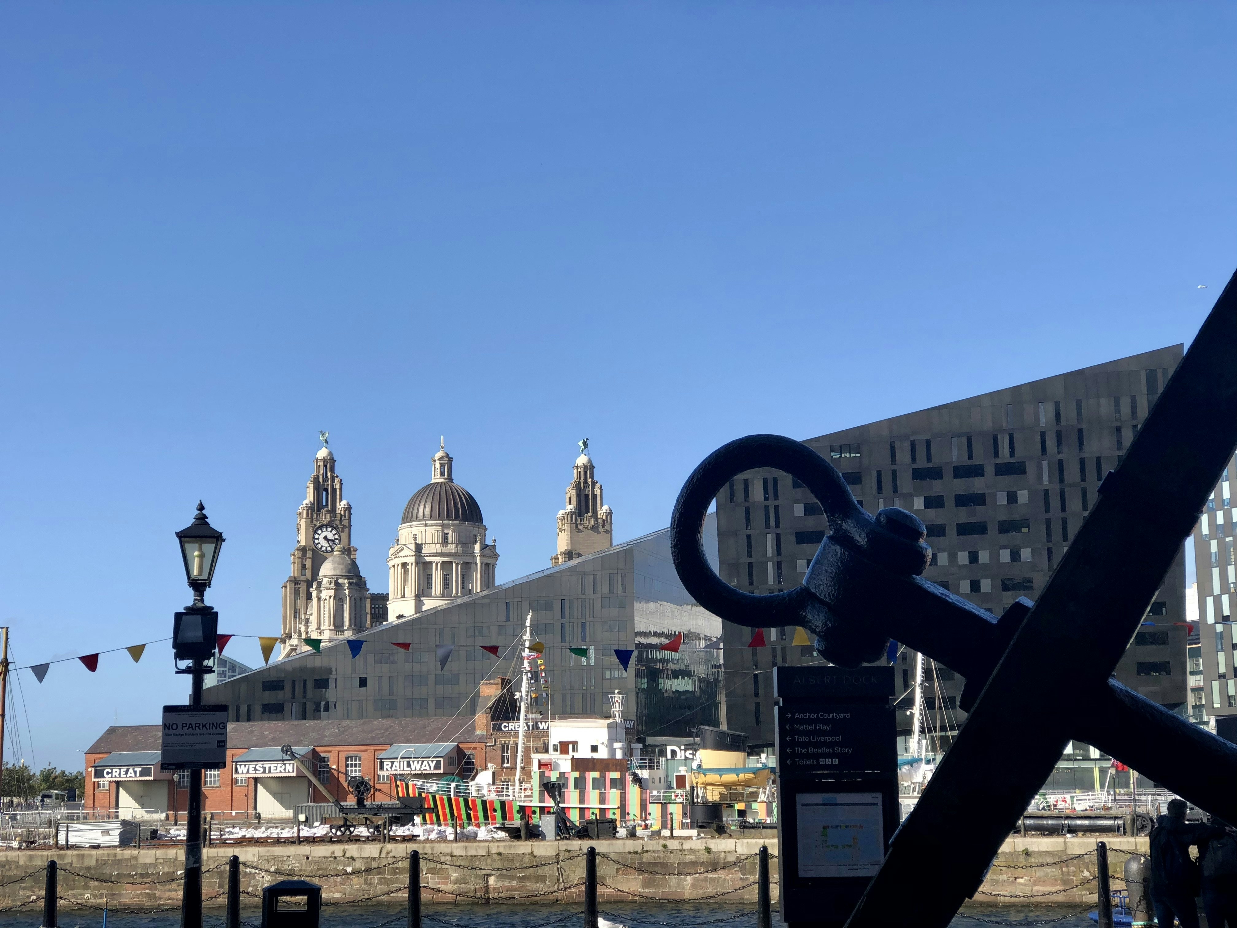A snapshot view of the Liverpool docks.