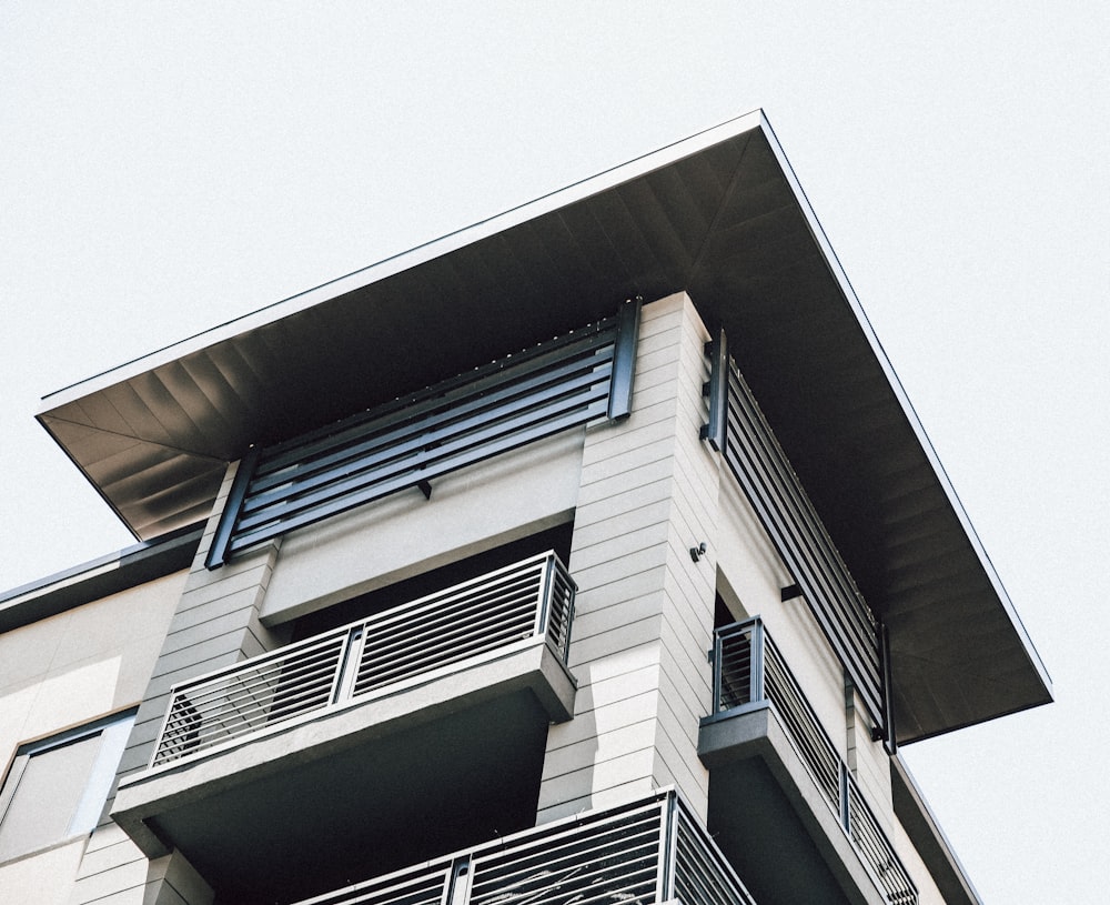 white and black concrete building