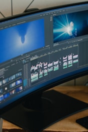 black flat screen computer monitor
