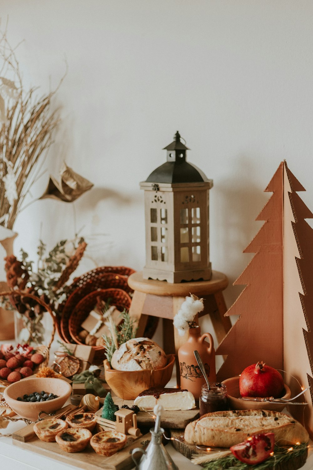 white and brown wooden house miniature