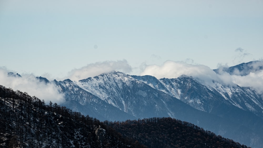 snow covered mountain during daytime