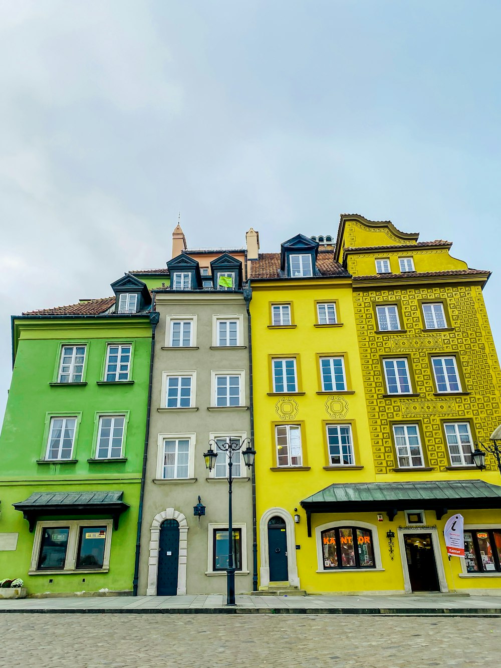 yellow and green concrete building