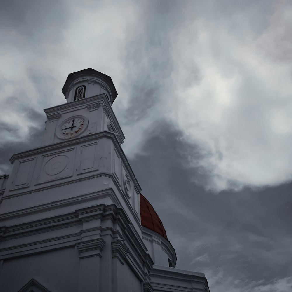 white and red concrete building under cloudy sky during daytime