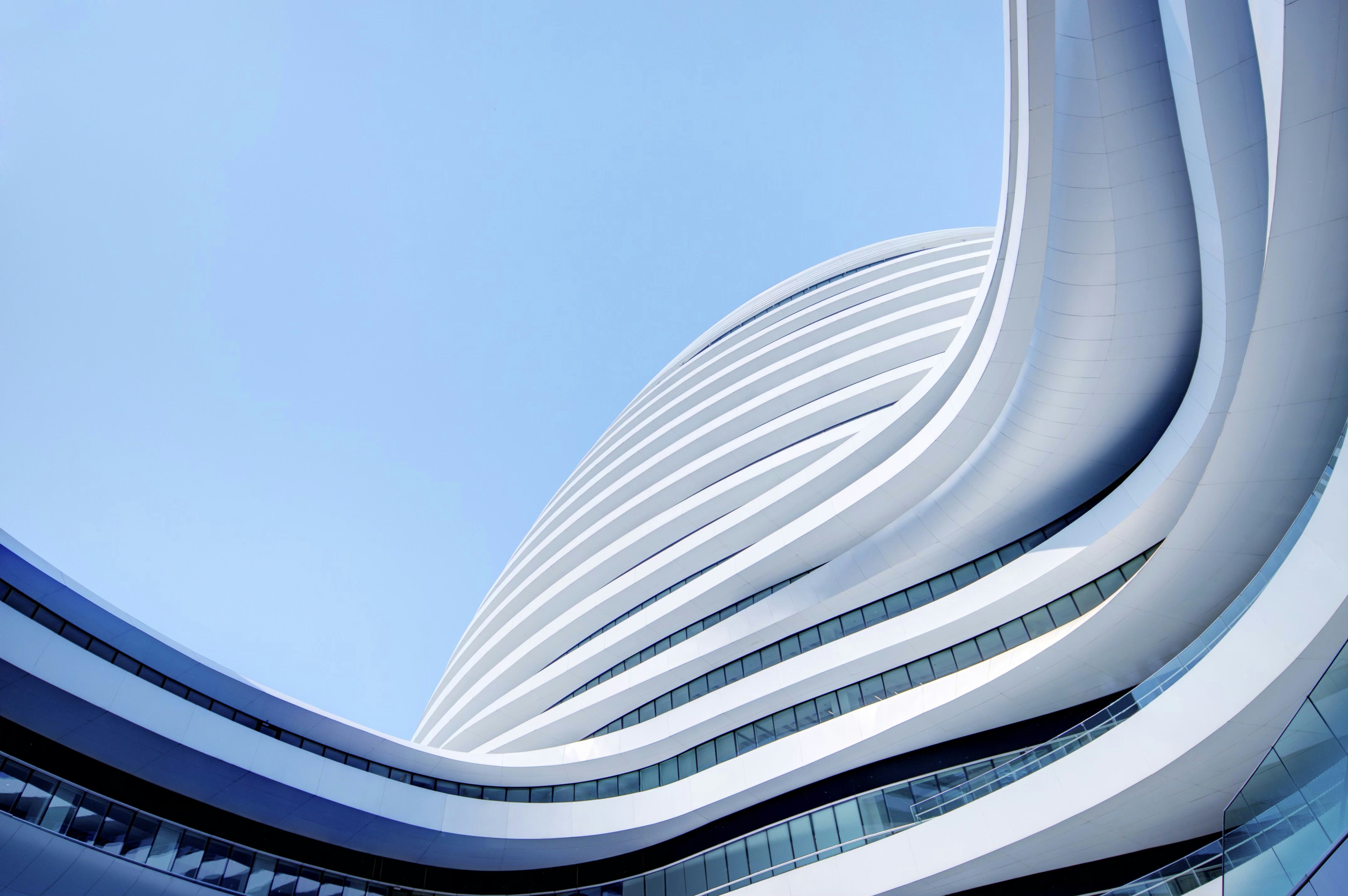 white-and-blue-concrete-building