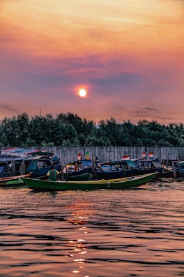 A sunset view of the Nile with Indonesian students enjoying the scenery