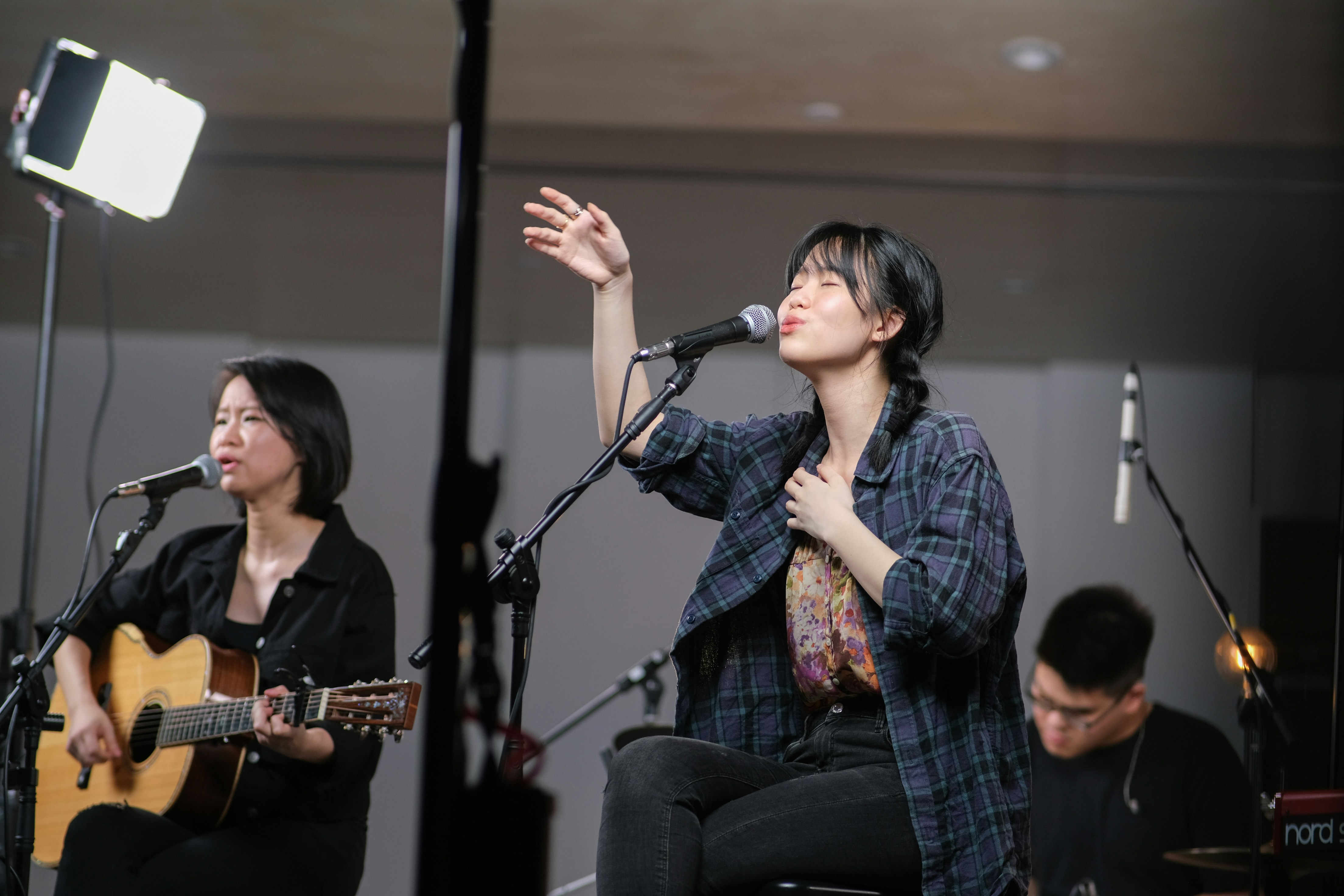 Behind the scenes filming of worship set in a church in KL.