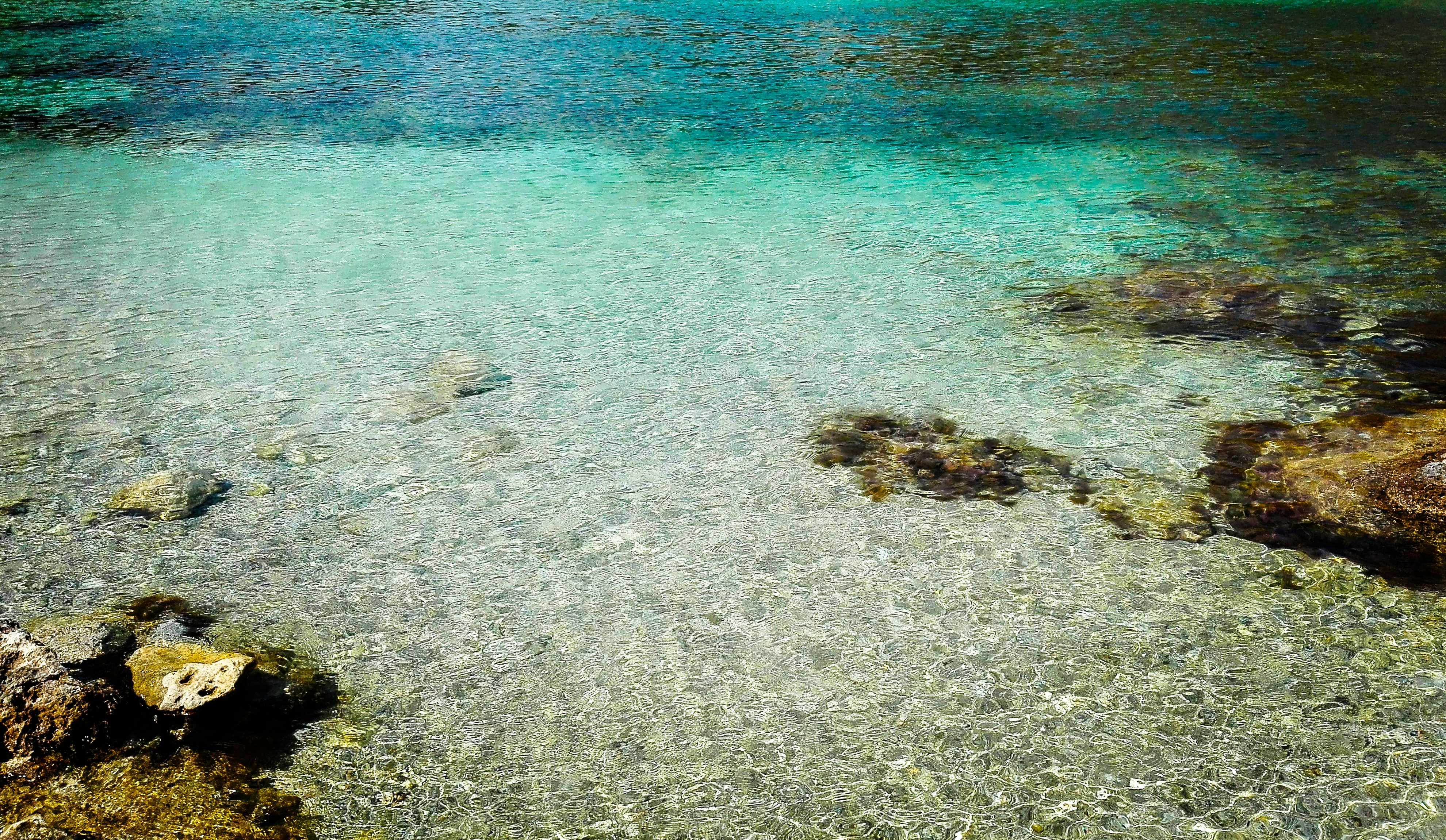 ビーチの茶色と黒の岩