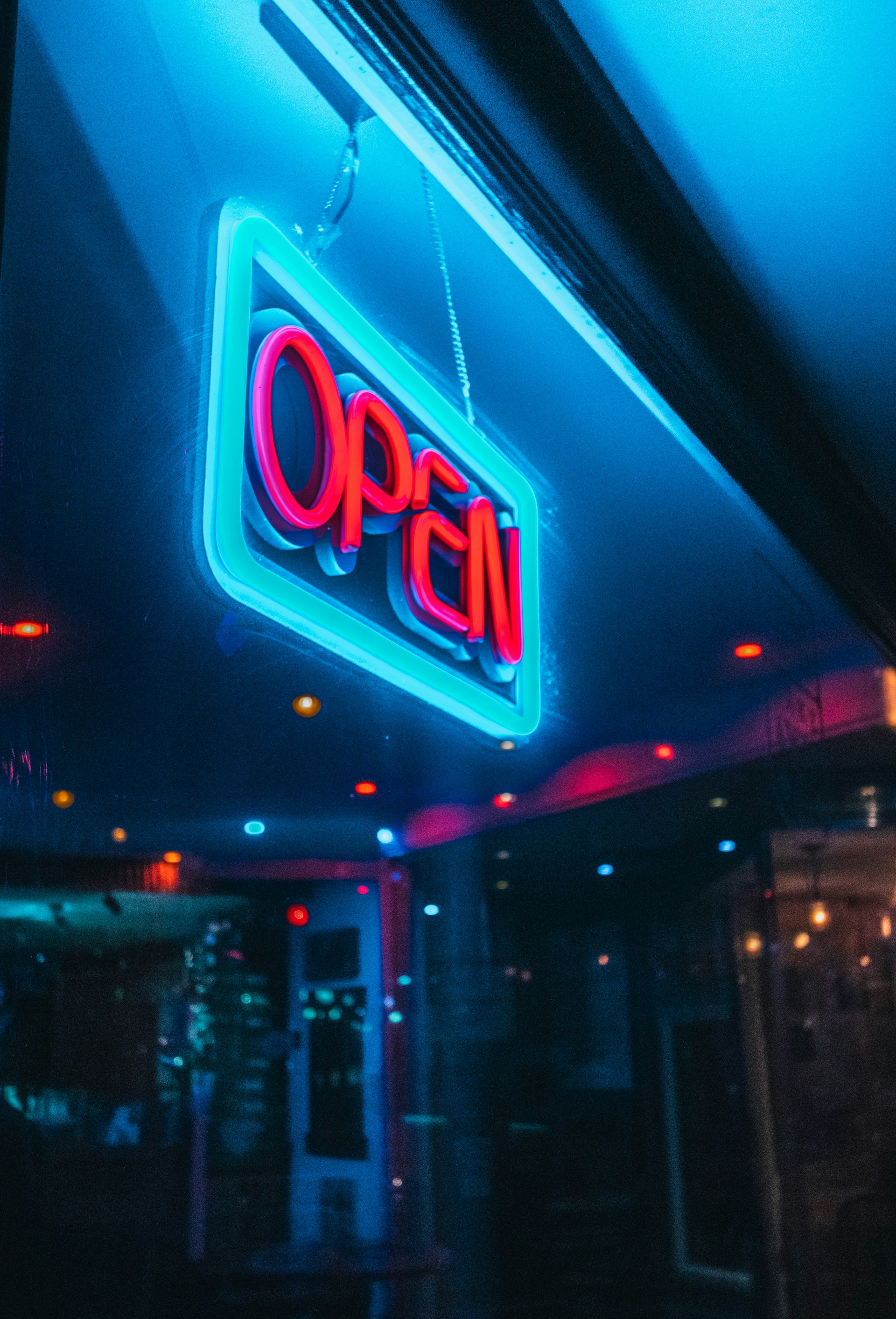 purple and pink love neon light signage