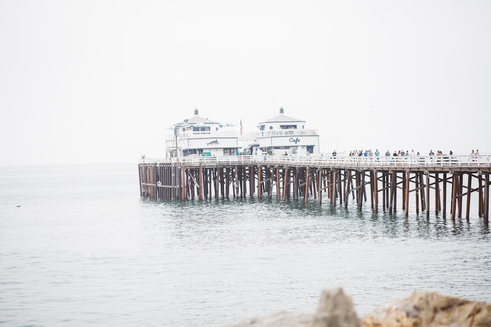 brown wooden dock on sea during daytime